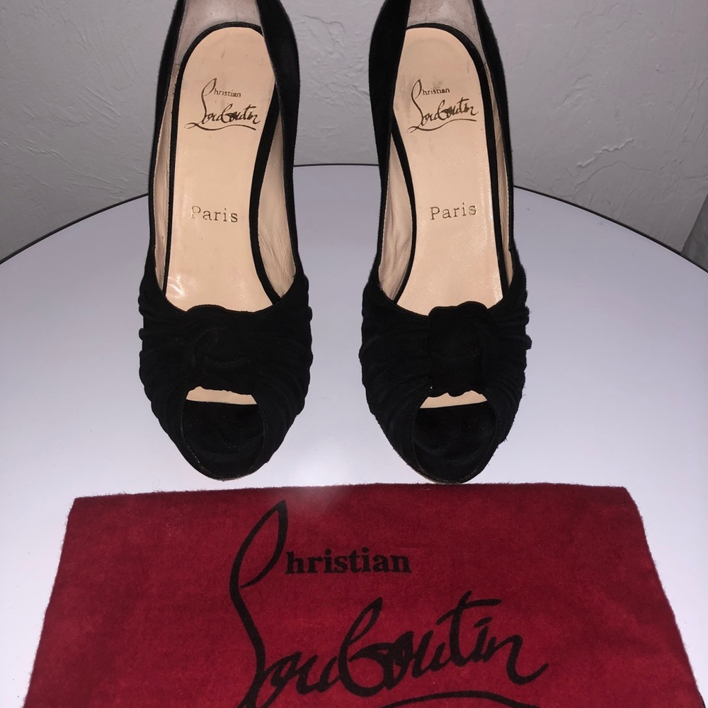 Christian Louboutin Classic Black Suede Pumps